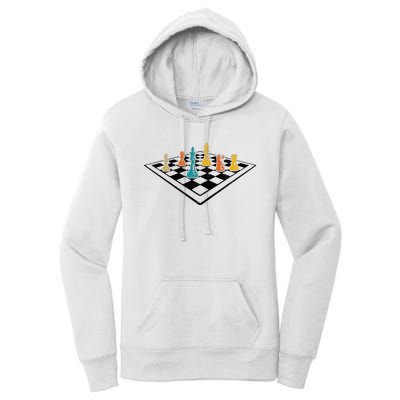 Chess Master Vintage Retro Club Chess Player Women's Pullover Hoodie