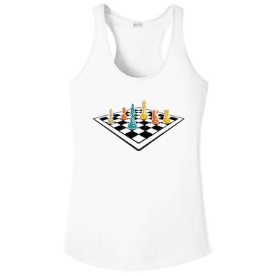 Chess Master Vintage Retro Club Chess Player Ladies PosiCharge Competitor Racerback Tank