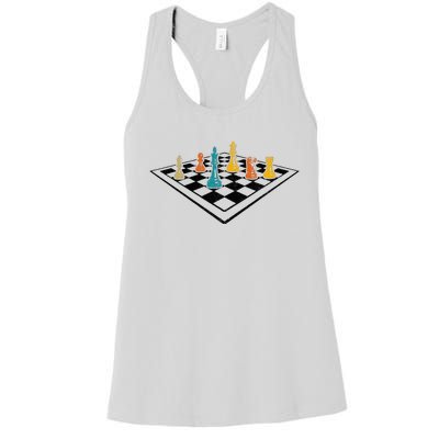 Chess Master Vintage Retro Club Chess Player Women's Racerback Tank