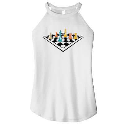 Chess Master Vintage Retro Club Chess Player Women's Perfect Tri Rocker Tank