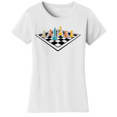 Chess Master Vintage Retro Club Chess Player Women's T-Shirt