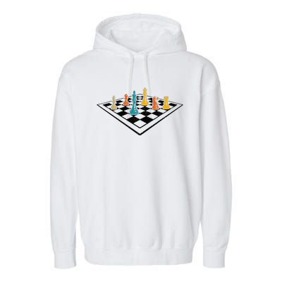 Chess Master Vintage Retro Club Chess Player Garment-Dyed Fleece Hoodie