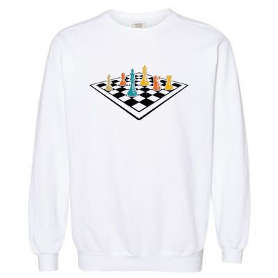 Chess Master Vintage Retro Club Chess Player Garment-Dyed Sweatshirt