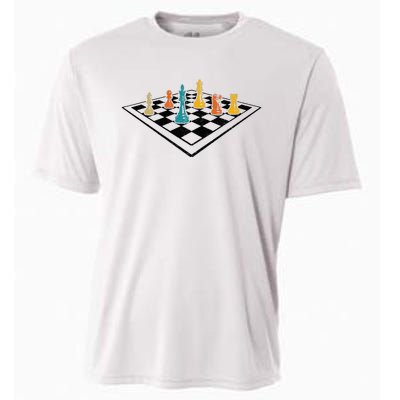 Chess Master Vintage Retro Club Chess Player Cooling Performance Crew T-Shirt