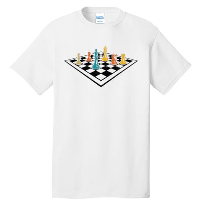 Chess Master Vintage Retro Club Chess Player Tall T-Shirt