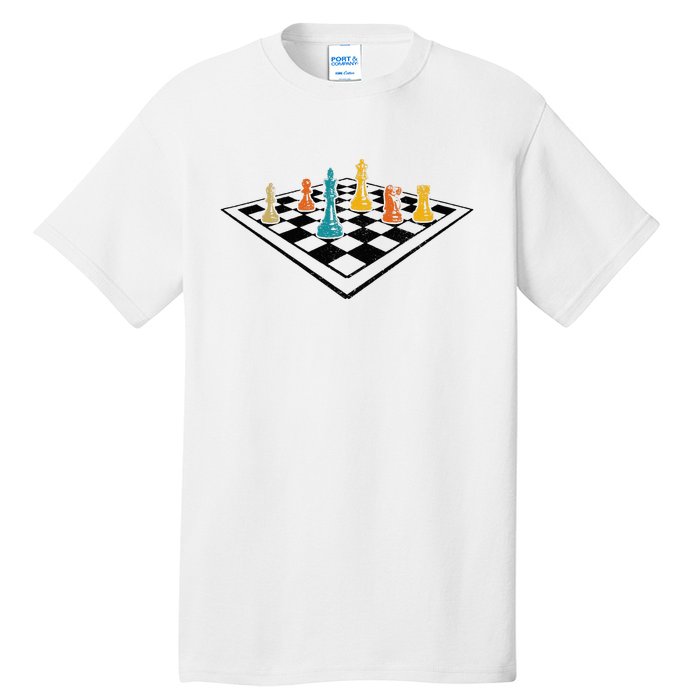 Chess Master Vintage Retro Club Chess Player Tall T-Shirt