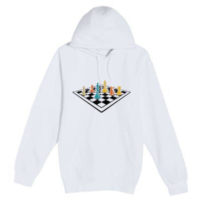 Chess Master Vintage Retro Club Chess Player Premium Pullover Hoodie