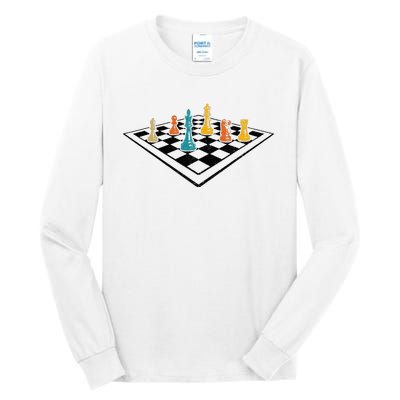 Chess Master Vintage Retro Club Chess Player Tall Long Sleeve T-Shirt