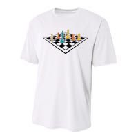 Chess Master Vintage Retro Club Chess Player Performance Sprint T-Shirt