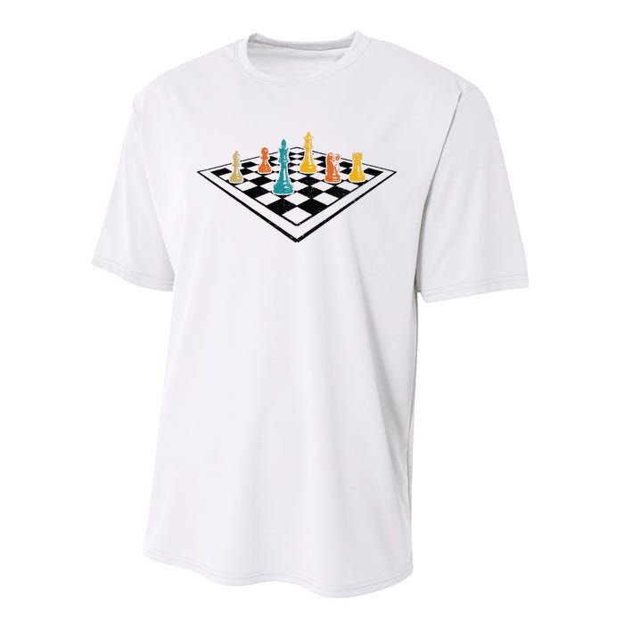 Chess Master Vintage Retro Club Chess Player Performance Sprint T-Shirt