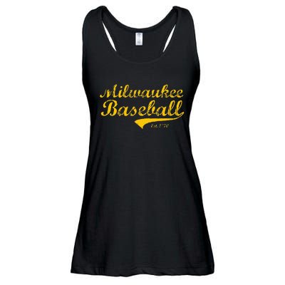 Classic Milwaukee Wisconsin Baseball Fan Retro Vintage Ladies Essential Flowy Tank