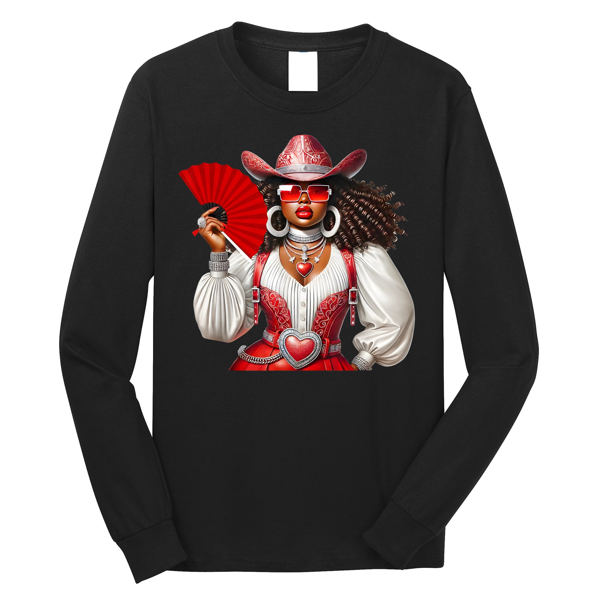 Cowgirl Melanin Western Country  Long Sleeve Shirt