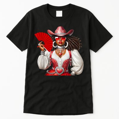Cowgirl Melanin Western Country  Tall T-Shirt