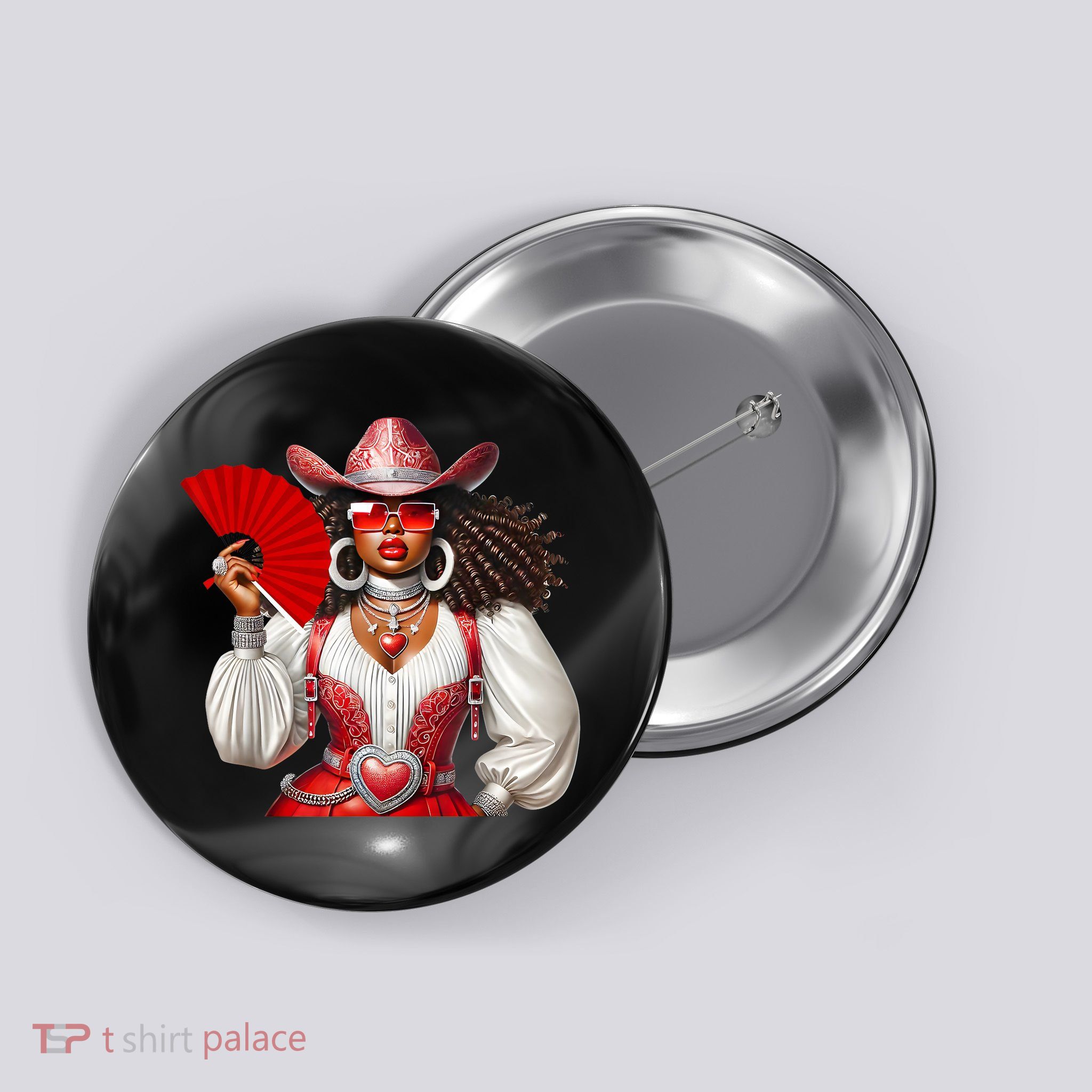 Cowgirl Melanin Western Country  Button