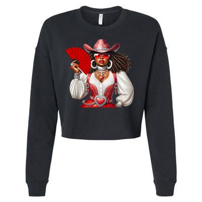 Cowgirl Melanin Western Country  Cropped Pullover Crew