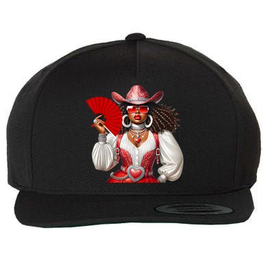 Cowgirl Melanin Western Country  Wool Snapback Cap