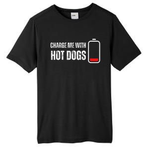 Charge Me With Hot Dogs Funny Wiener Hot Dog Lover Tall Fusion ChromaSoft Performance T-Shirt