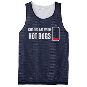 Charge Me With Hot Dogs Funny Wiener Hot Dog Lover Mesh Reversible Basketball Jersey Tank