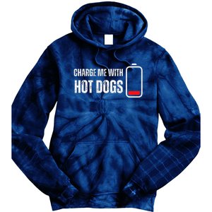 Charge Me With Hot Dogs Funny Wiener Hot Dog Lover Tie Dye Hoodie