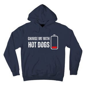 Charge Me With Hot Dogs Funny Wiener Hot Dog Lover Tall Hoodie