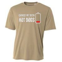 Charge Me With Hot Dogs Funny Wiener Hot Dog Lover Cooling Performance Crew T-Shirt