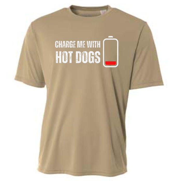 Charge Me With Hot Dogs Funny Wiener Hot Dog Lover Cooling Performance Crew T-Shirt