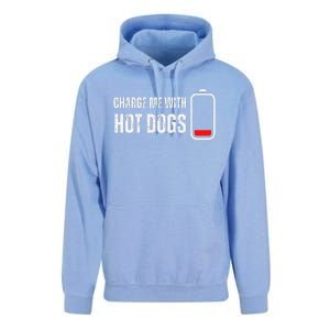 Charge Me With Hot Dogs Funny Wiener Hot Dog Lover Unisex Surf Hoodie