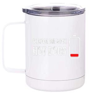 Charge Me With Hot Dogs Funny Wiener Hot Dog Lover 12 oz Stainless Steel Tumbler Cup