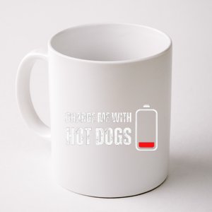 Charge Me With Hot Dogs Funny Wiener Hot Dog Lover Coffee Mug