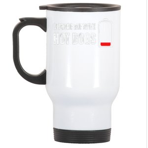 Charge Me With Hot Dogs Funny Wiener Hot Dog Lover Stainless Steel Travel Mug