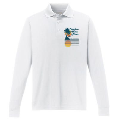 Catalina Mixer Wine Performance Long Sleeve Polo