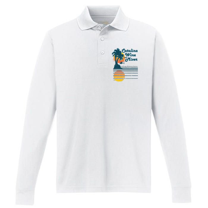 Catalina Mixer Wine Performance Long Sleeve Polo