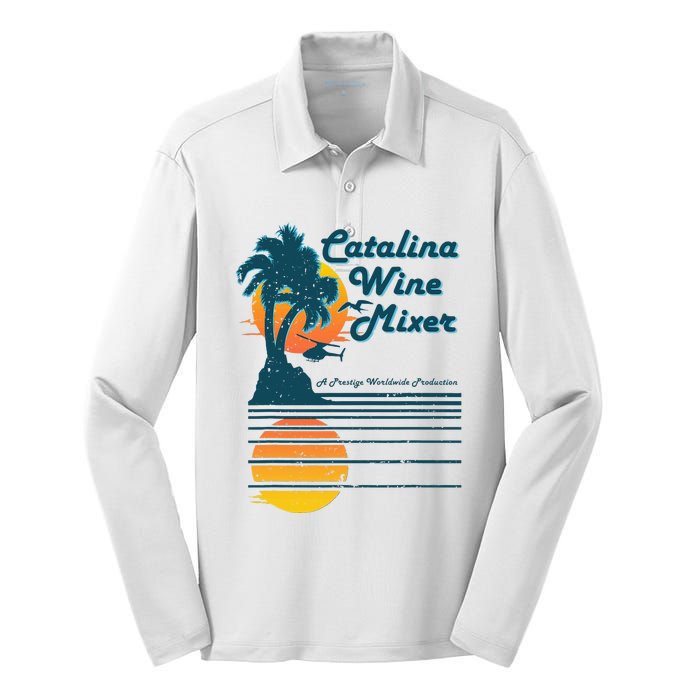 Catalina Mixer Wine Silk Touch Performance Long Sleeve Polo