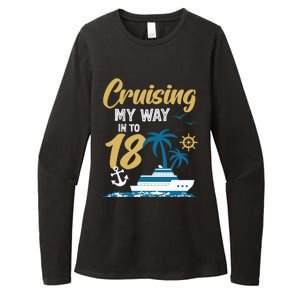 Cruising My Way Into 18th Birthday Cruise 18 Years Old Womens CVC Long Sleeve Shirt