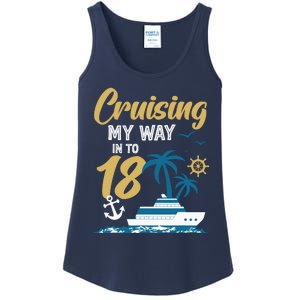 Cruising My Way Into 18th Birthday Cruise 18 Years Old Ladies Essential Tank