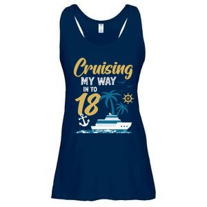 Cruising My Way Into 18th Birthday Cruise 18 Years Old Ladies Essential Flowy Tank