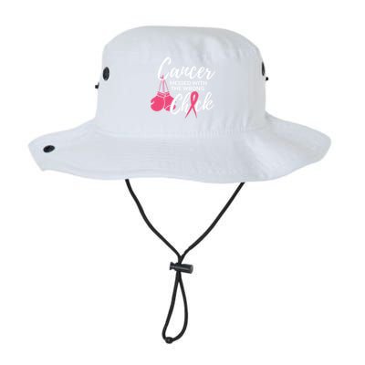 Cancer Messed With The Wrong Chick Meaningful Gift Breast Cancer Fighting Gift Legacy Cool Fit Booney Bucket Hat