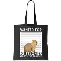Capybara Mugshot Wanted For 93 Felonies Across The Country Bag