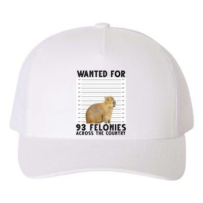 Capybara Mugshot Wanted For 93 Felonies Across The Country Yupoong Adult 5-Panel Trucker Hat
