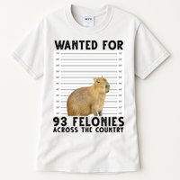 Capybara Mugshot Wanted For 93 Felonies Across The Country Tall T-Shirt