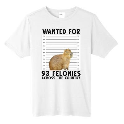 Capybara Mugshot Wanted For 93 Felonies Across The Country Tall Fusion ChromaSoft Performance T-Shirt