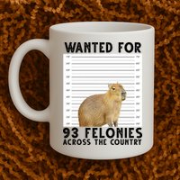 Capybara Mugshot Wanted For 93 Felonies Across The Country Mug