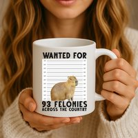 Capybara Mugshot Wanted For 93 Felonies Across The Country Mug
