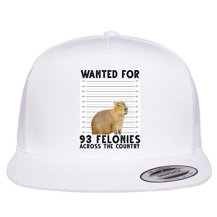 Capybara Mugshot Wanted For 93 Felonies Across The Country Flatbill Hat