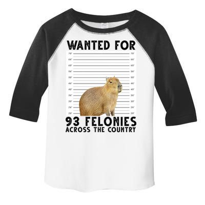 Capybara Mugshot Wanted For 93 Felonies Across The Country Toddler Fine Jersey T-Shirt