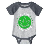 Cannabis Marijuana Weed Funny Plant Manager Smoke Stoner 420 Infant Baby Jersey Bodysuit