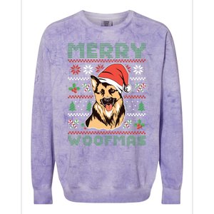 Christmas Merry Woofmas Christmas Dog Owner Christmas Dog Gift Colorblast Crewneck Sweatshirt