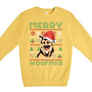 Christmas Merry Woofmas Christmas Dog Owner Christmas Dog Gift Premium Crewneck Sweatshirt