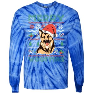 Christmas Merry Woofmas Christmas Dog Owner Christmas Dog Gift Tie-Dye Long Sleeve Shirt