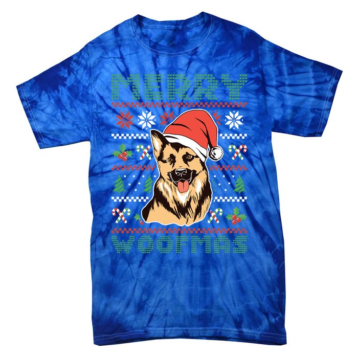 Christmas Merry Woofmas Christmas Dog Owner Christmas Dog Gift Tie-Dye T-Shirt